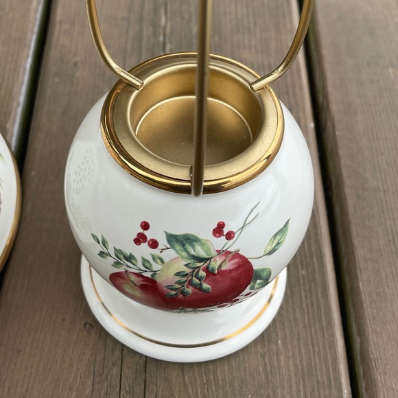 Lenox Boxwood & Pine Pattern Tea Light Lamp Candle Holder in Original Box - Picture 11 of 15